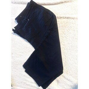 St. Johns Bay Womens Capri Pants Black Cotton Blend Button Closure Size 18